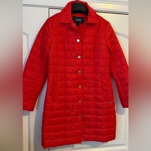 Lands' End Vibrant Red Outerwear